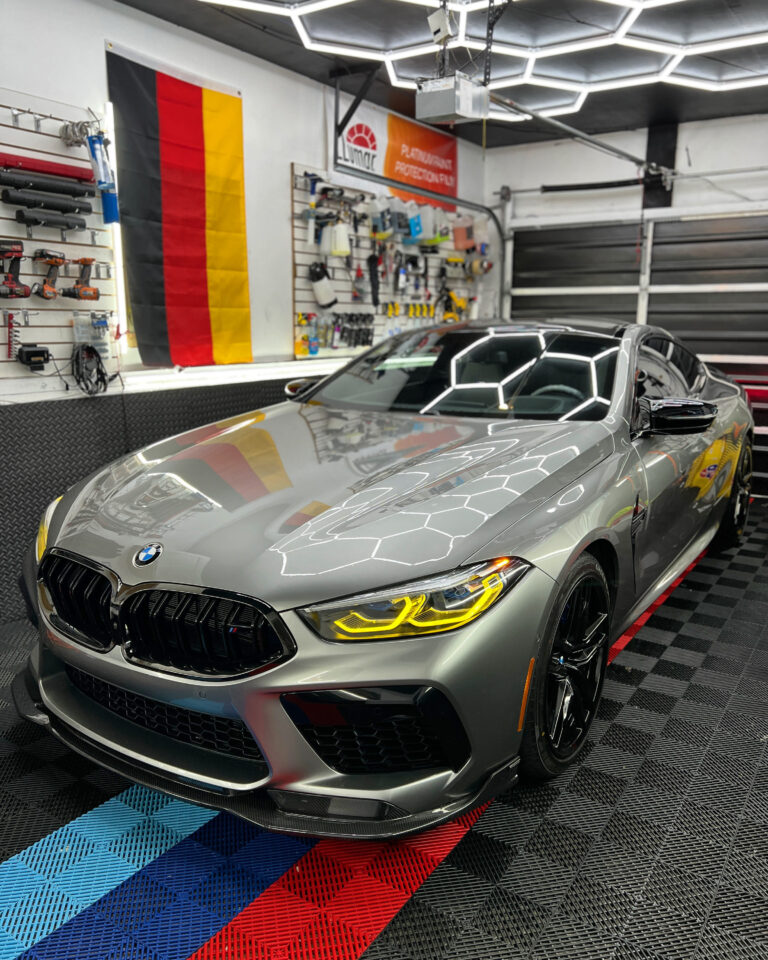 BMW M8 Competition Ceramic Coating Yellow Headlights