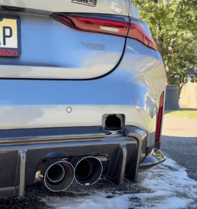 Carbon Fiber Rear Diffuser with Quad Exhausts